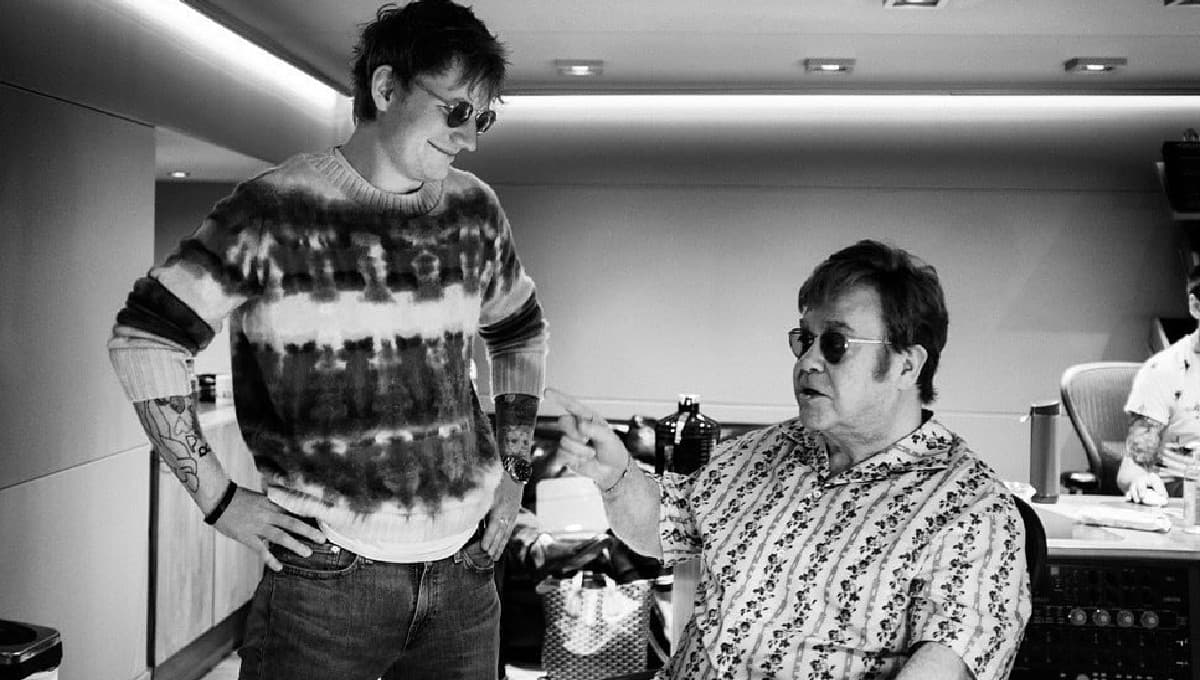 Elton John llama ‘maldito hocicón’ a Ed Sheeran tras revelar dueto navideño