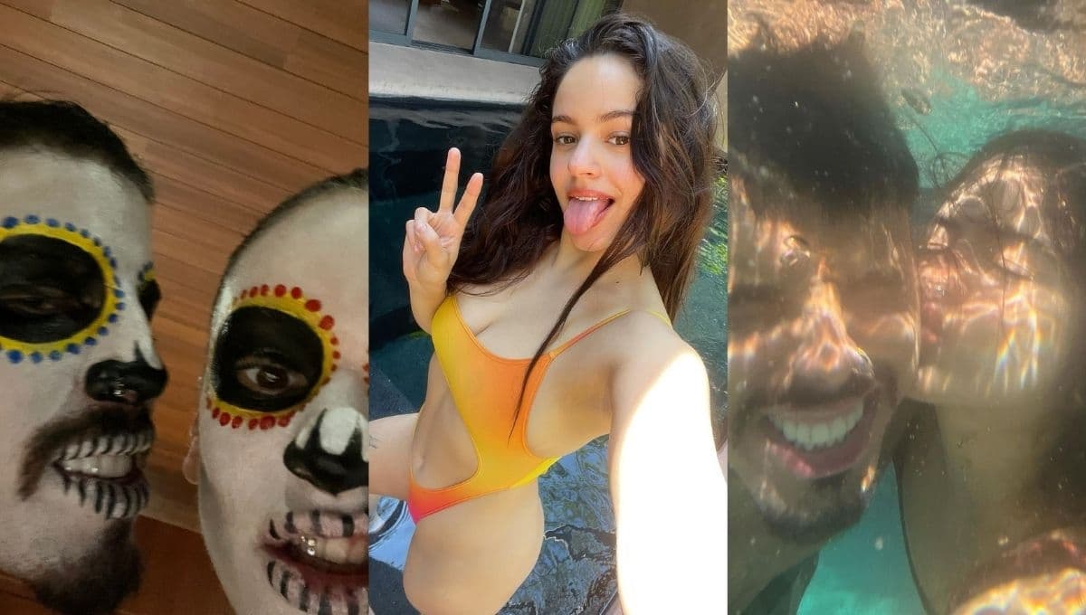 Rosalía y Rauw Alejandro disfrutan de su amor y del Día de Muertos 2021 en las playas de México (FOTOS)