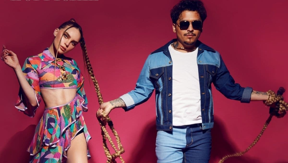 Belinda y Christian Nodal posan para revista hindú y se ven increíbles