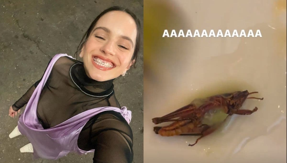 Rosalía prueba chapulines en México y su reacción es increíble | VIDEO