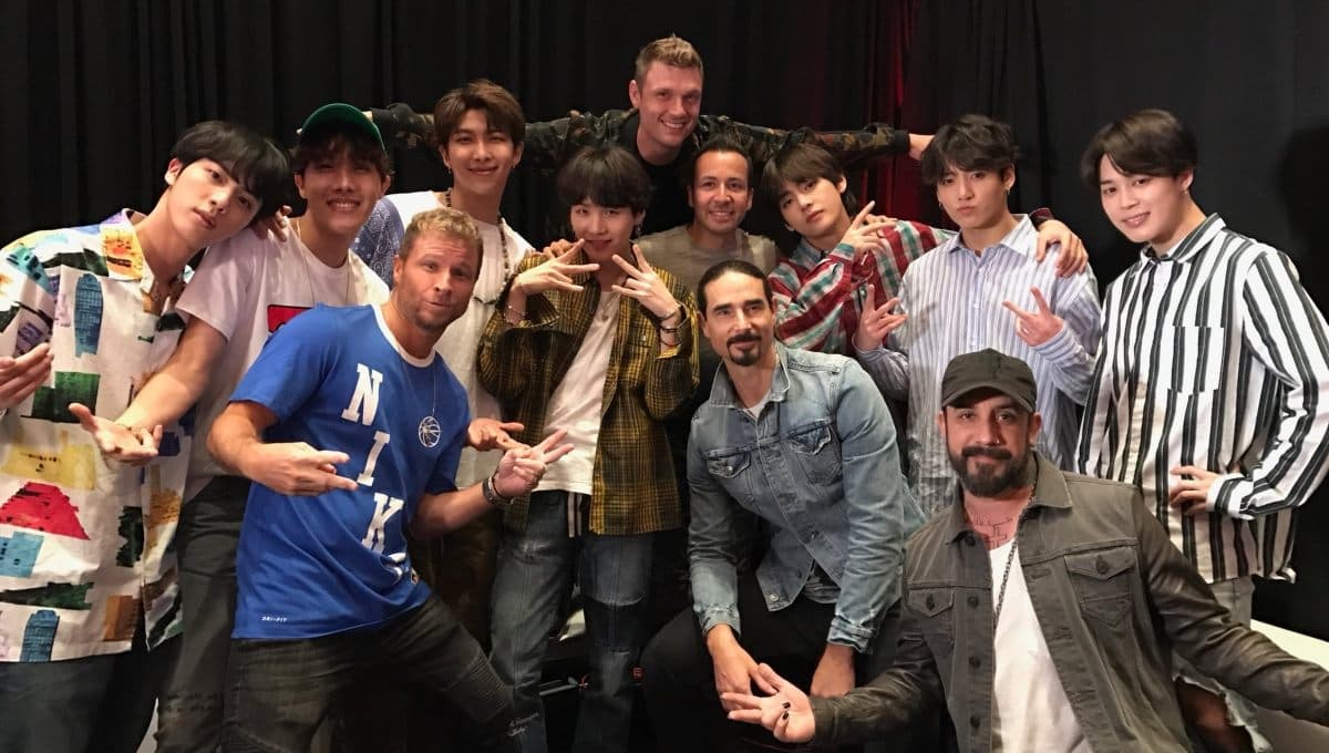 BTS y Backstreet Boys hicieron historia al protagonizar la mejor foto de todos los tiempos