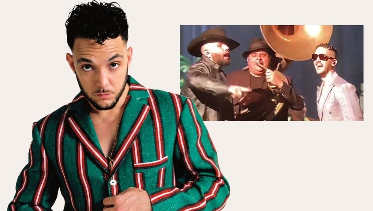 Carín León llega a concierto de C Tangana en Guadalajara y ENAMORA a los fans del ‘Pucho’