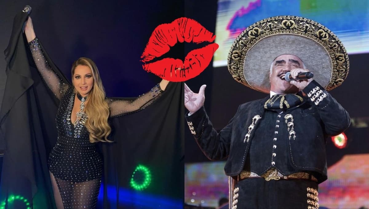 El día que Paty Navidad le robó un beso en la boca a Vicente Fernández