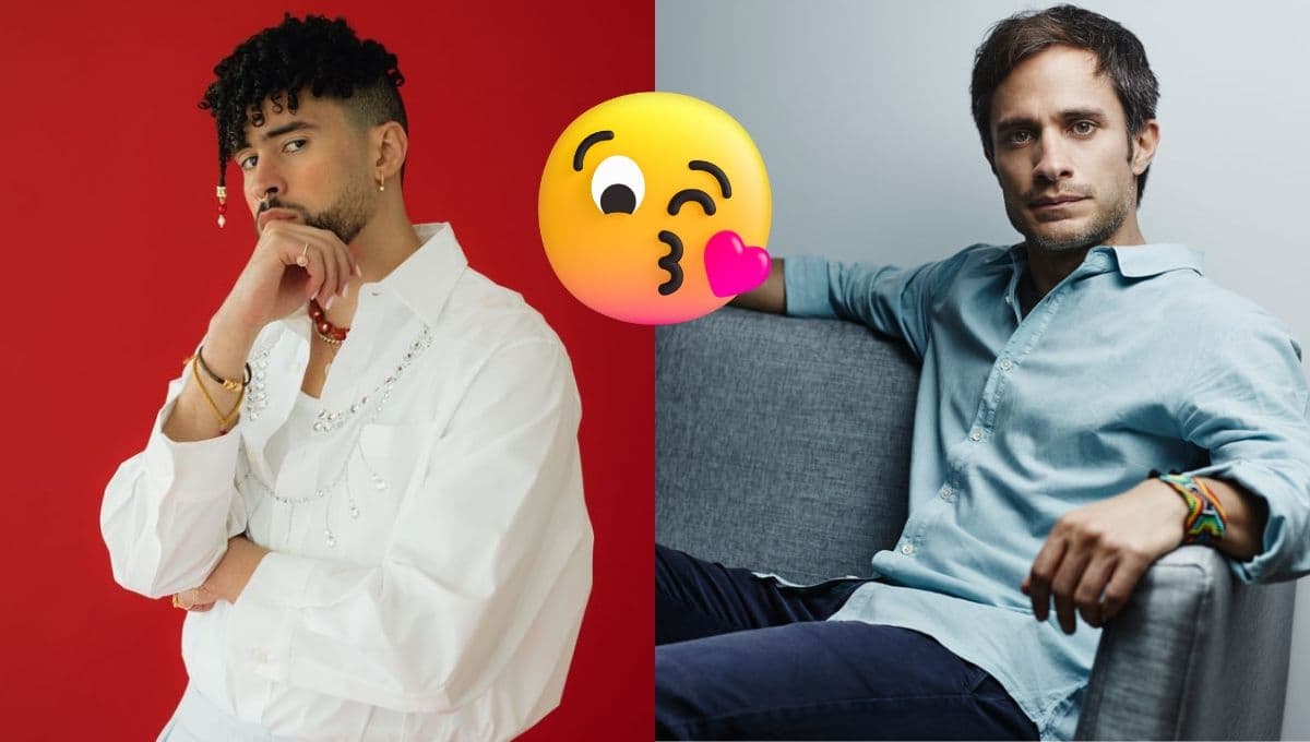 Filtran fotos de Bad Bunny besando a Gael García Bernal en la película ‘Cassandro’