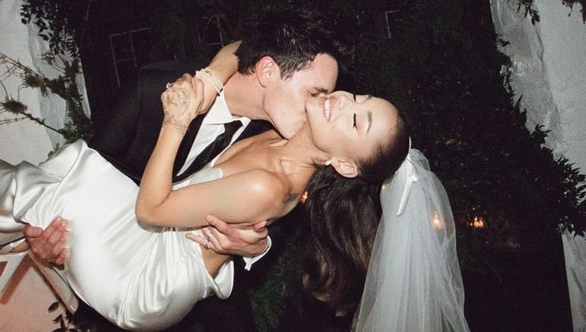 MEMES celebran las FOTOS de la boda entre Ariana Grande y Dalton Gomez