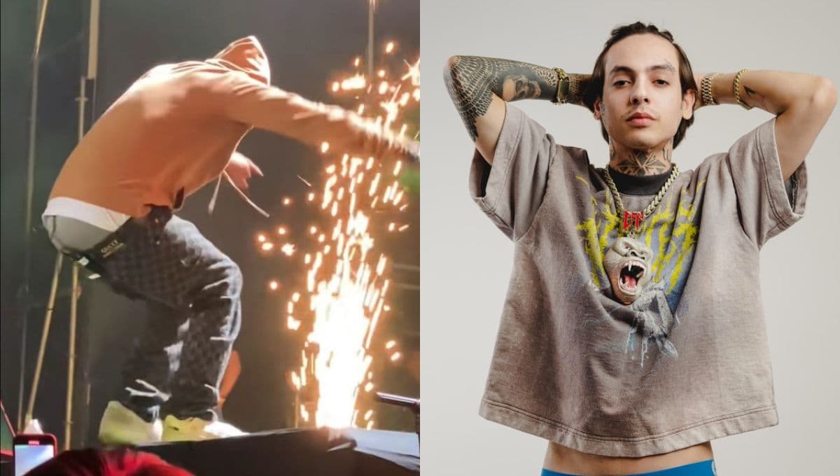 ¿Qué le pasó a Natanael Cano? Sufre peligroso accidente durante concierto