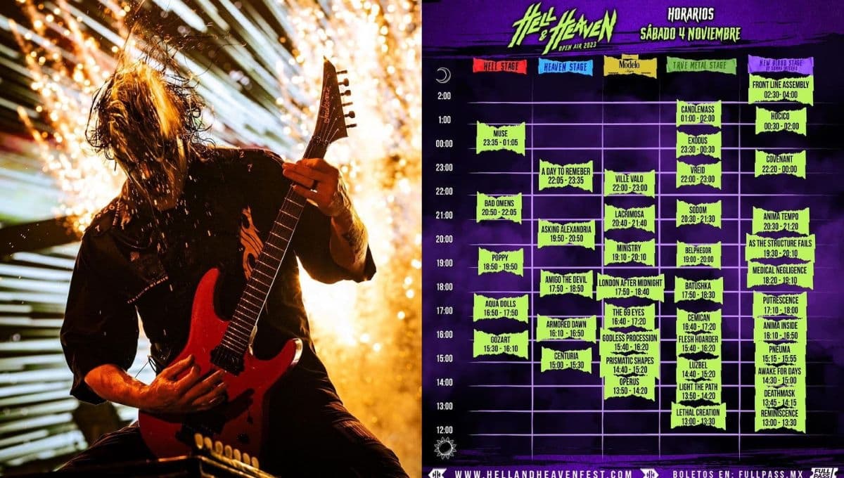Hell and heaven 2023: horarios por escenario y bandas de hoy sábado 4 de noviembre