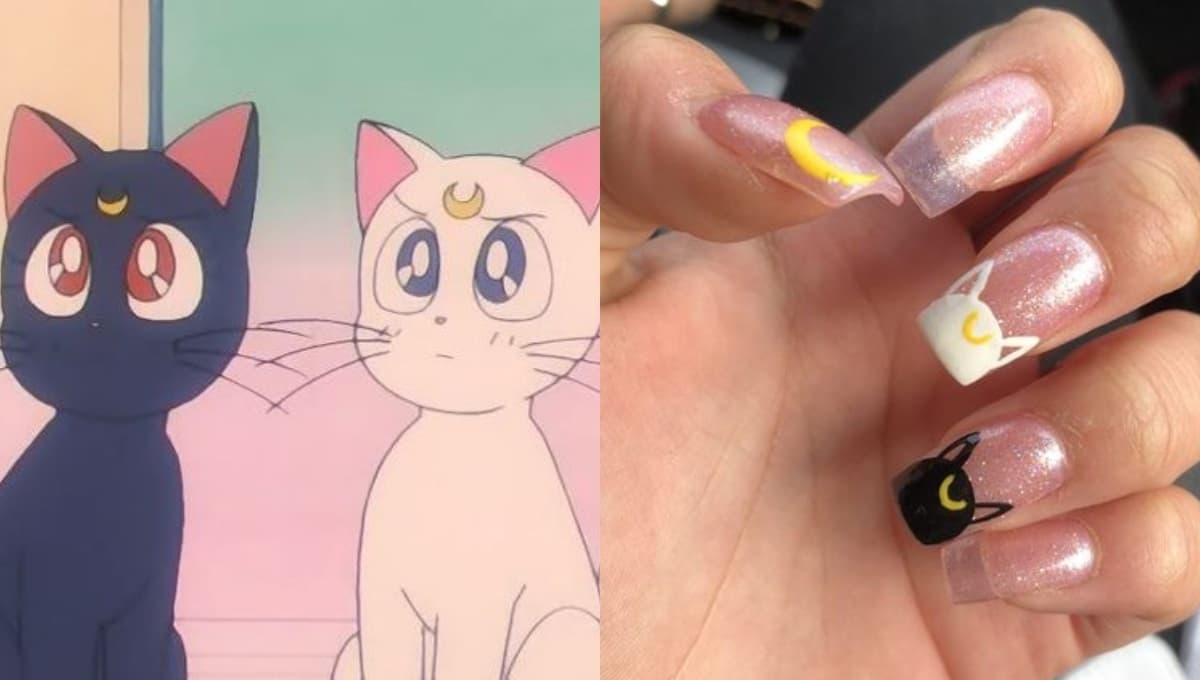 Manicura otaku: 5 diseños de uñas bonitas de Luna y Artemis de Sailor Moon
