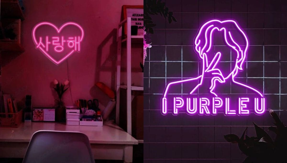 5 ideas bonitas para decorar tu cuarto k-poper con luces neón