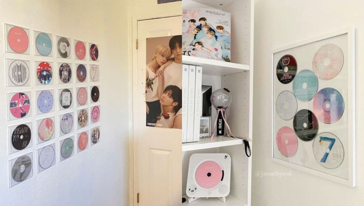 3 ideas bonitas y sencillas para decorar tus paredes con los álbumes de K-pop
