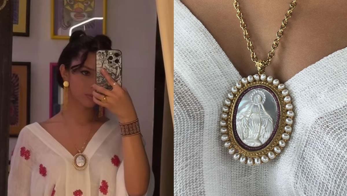 Ángela Aguilar SÍ está embarazada y esta medalla lo revela, ¿quién es la Virgen de la Dulce Espera?