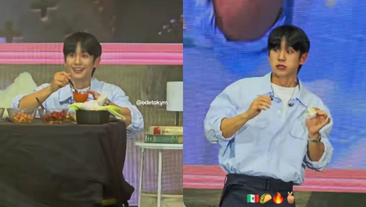 Jung Hae In de ‘Amor en la puerta de al lado’ se enchila al comer tacos en su fanmeeting en la CDMX