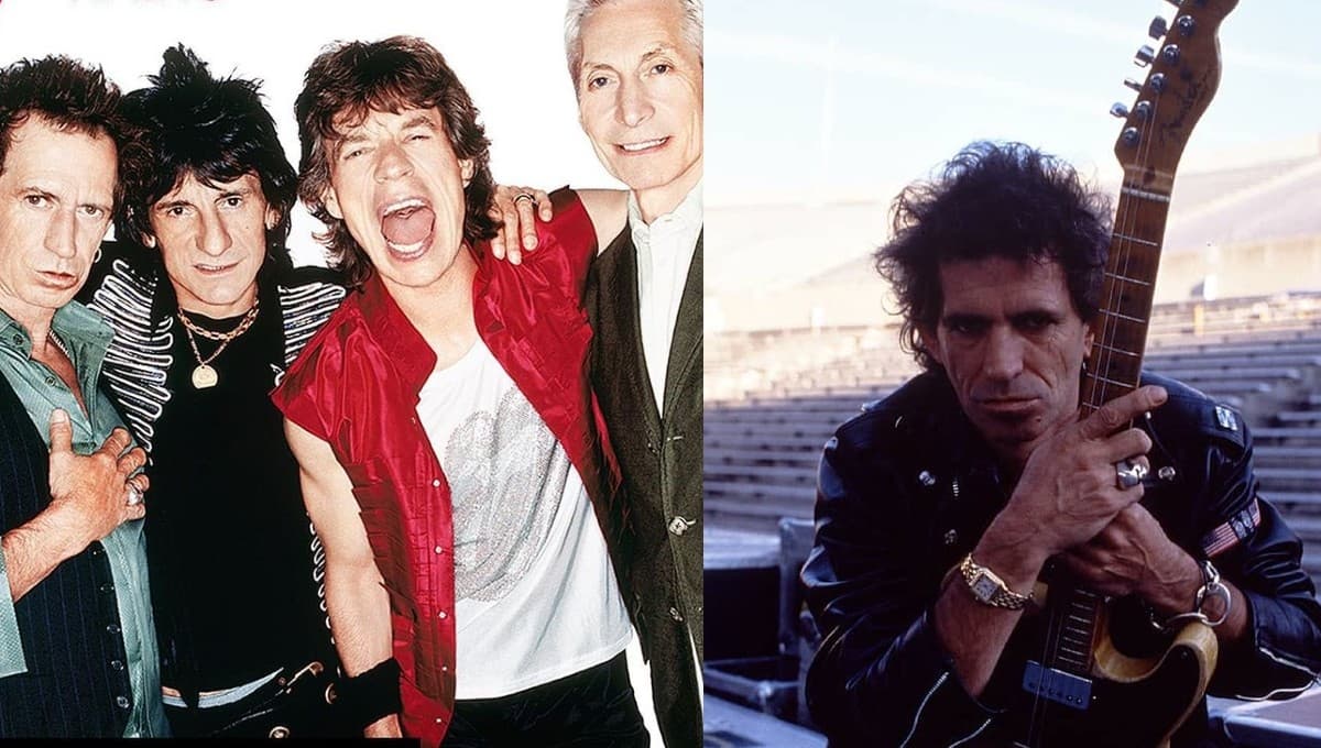 Keith Richards baja a GUITARRAZOS a fan que quería agredir a Rolling Stones