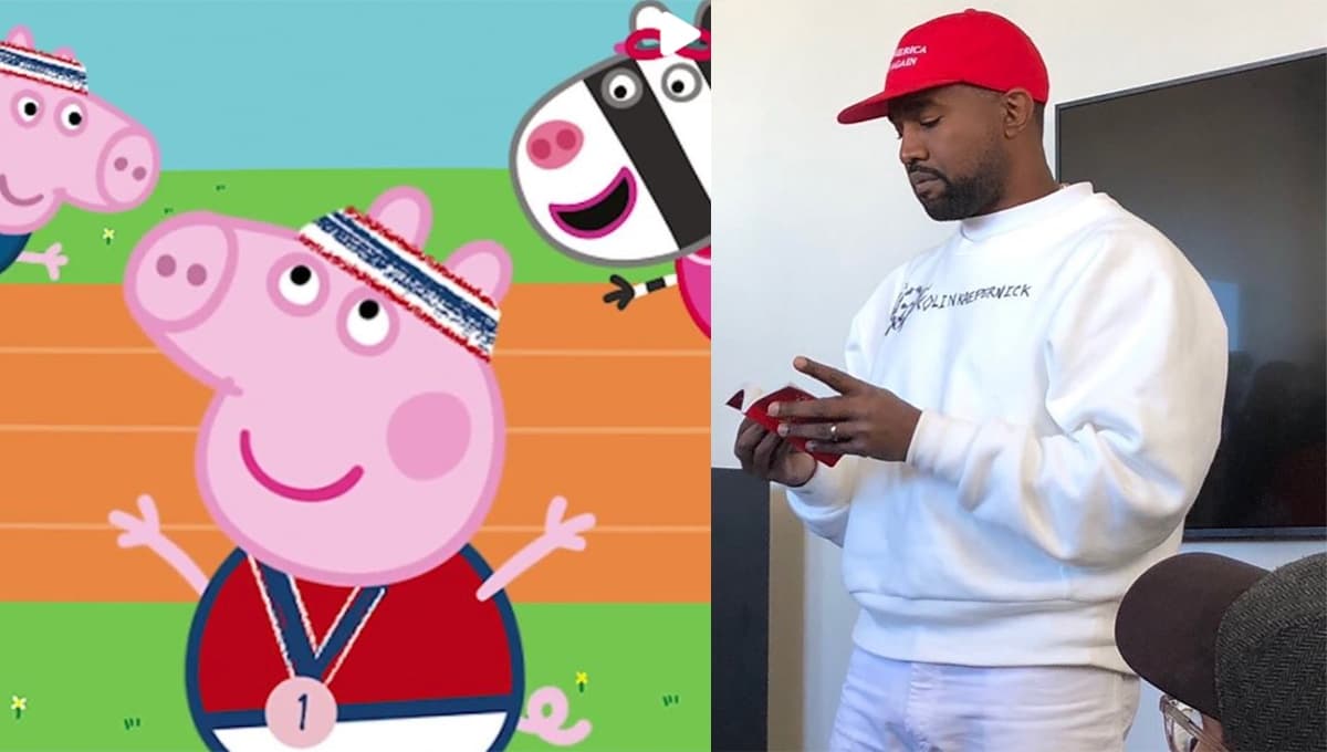 Disco de Peppa Pig le GANA a ‘Donda’, de Kanye West, y la caricatura se BURLA del rapero