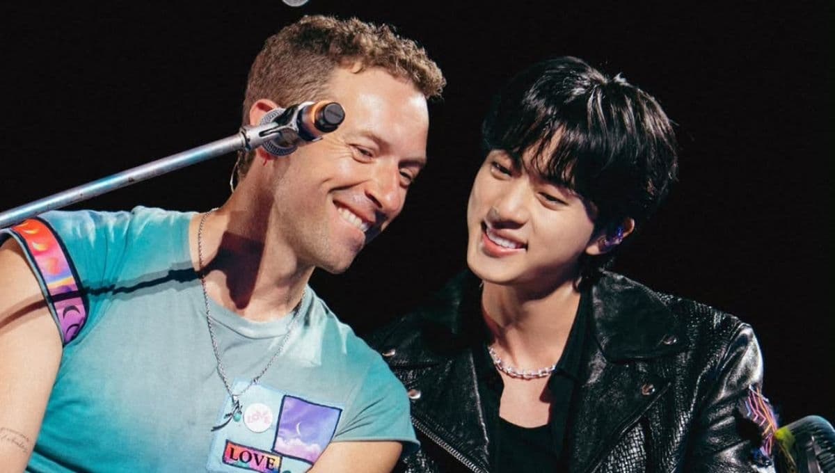 Jin de BTS y Chris Martin de Coldplay sorprenden a ARMY al cantar ‘The Astronaut’ en concierto